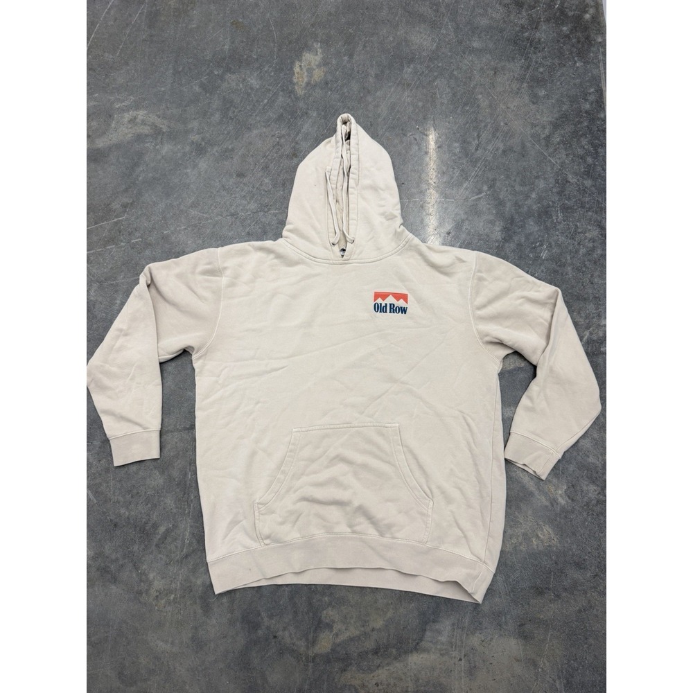 Old Row Men's Fleece Pullover Hoodie Cowboy Graphic Beige XL